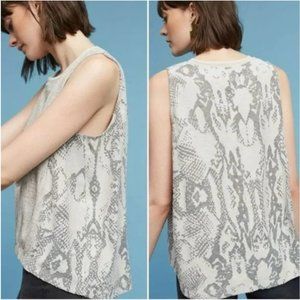 Anthropologie Akemi + Kim Marietta Mixed Media Cocoon Tank Top